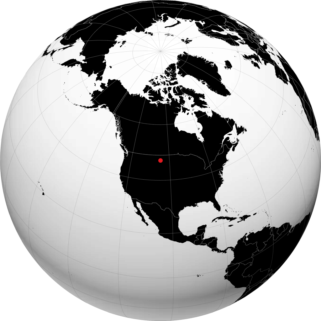 Glendive on the globe