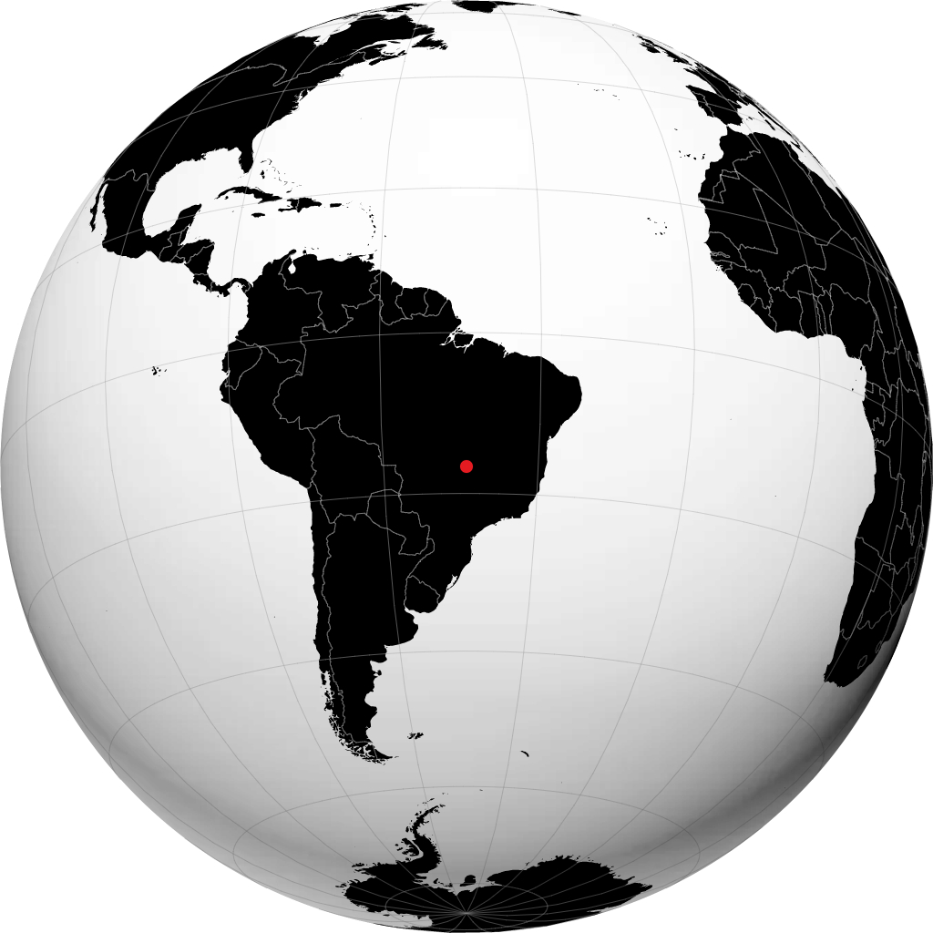 Goiânia on the globe