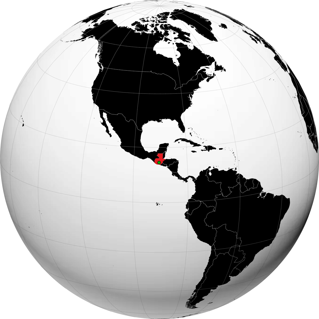 Guatemala on the globe