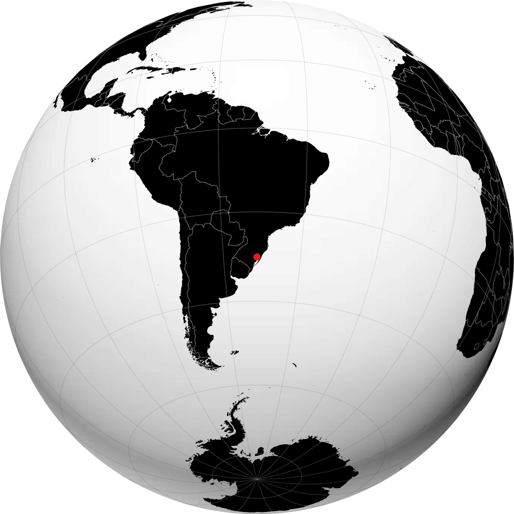 Guaíba on the globe