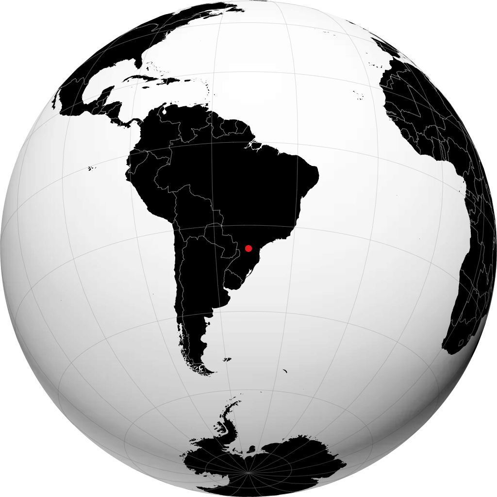 Guarapuava on the globe