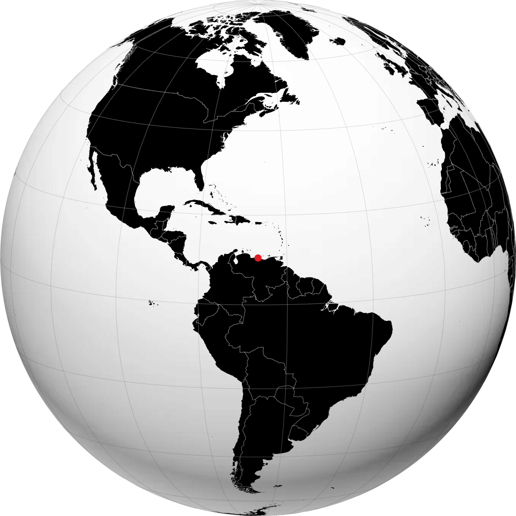 Guatire on the globe