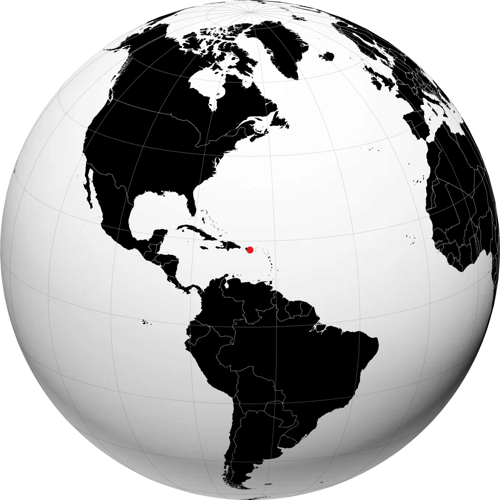 Guayama on the globe