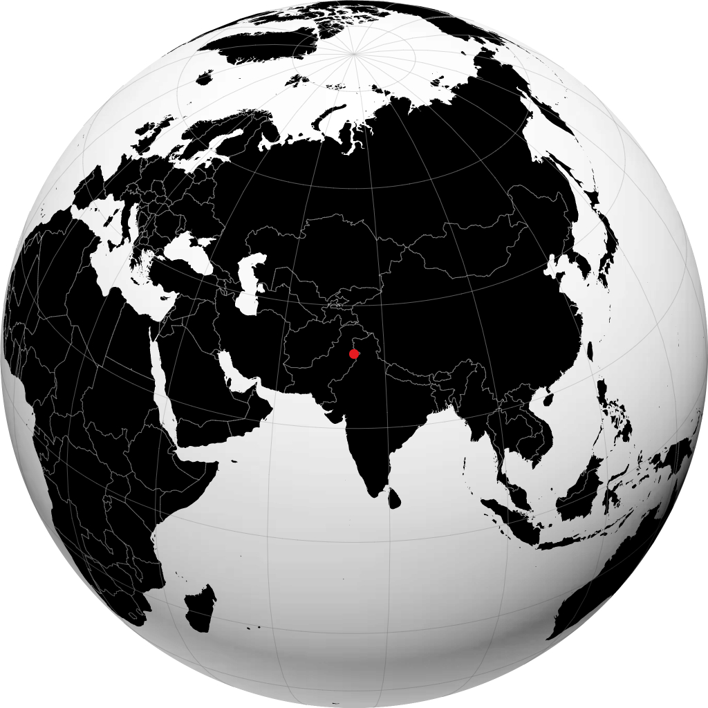 Gujranwala on the globe