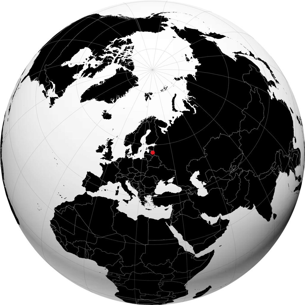 Gulbene on the globe