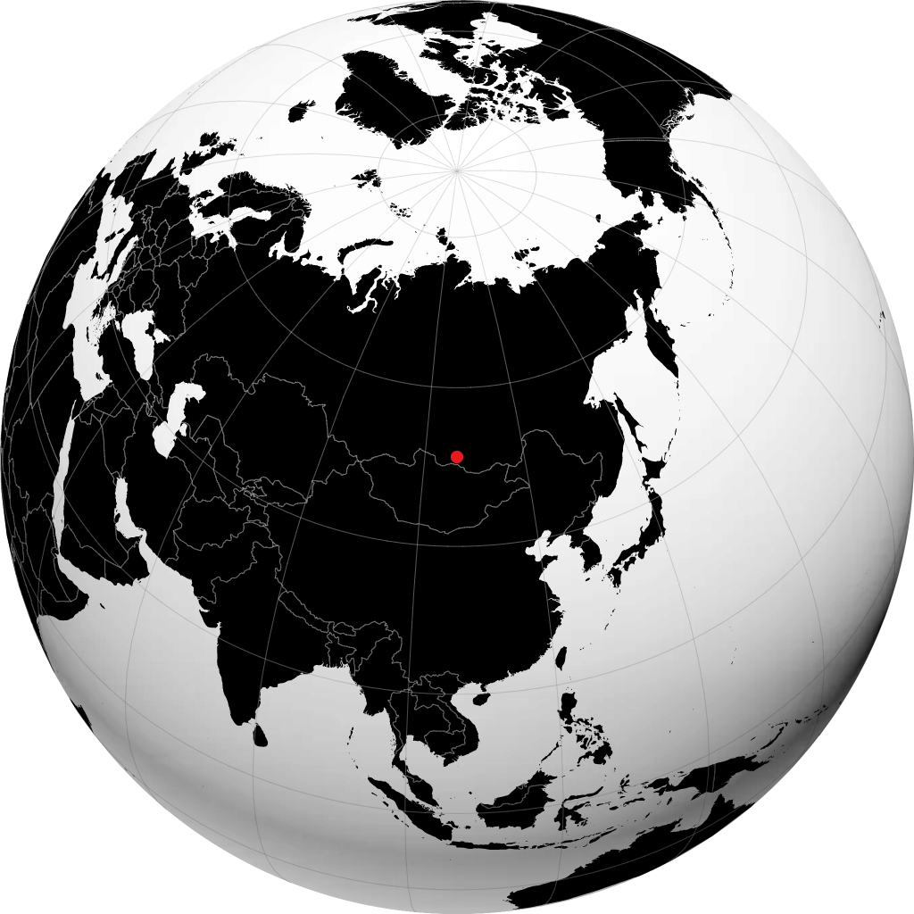 Gusinoozyorsk on the globe