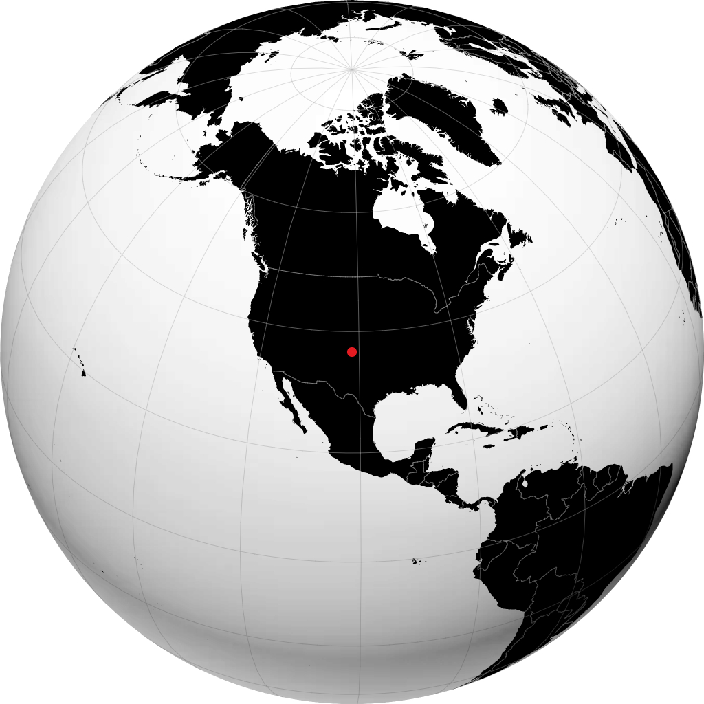 Guymon on the globe