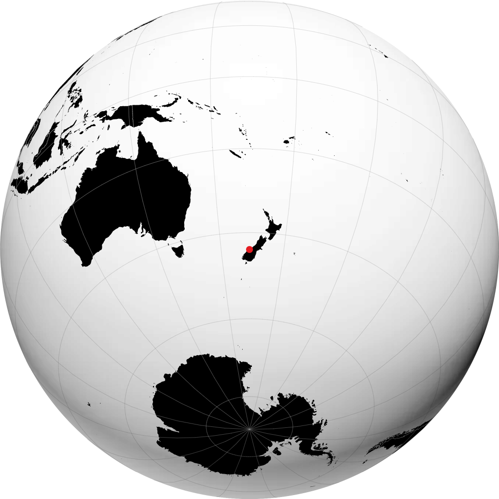 Haast on the globe