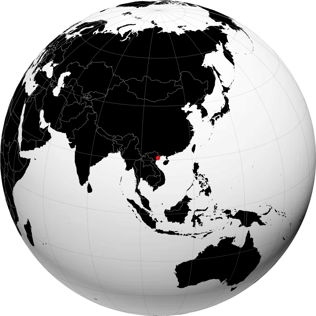 Haiphong on the globe