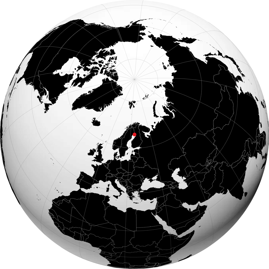 Haparanda on the globe