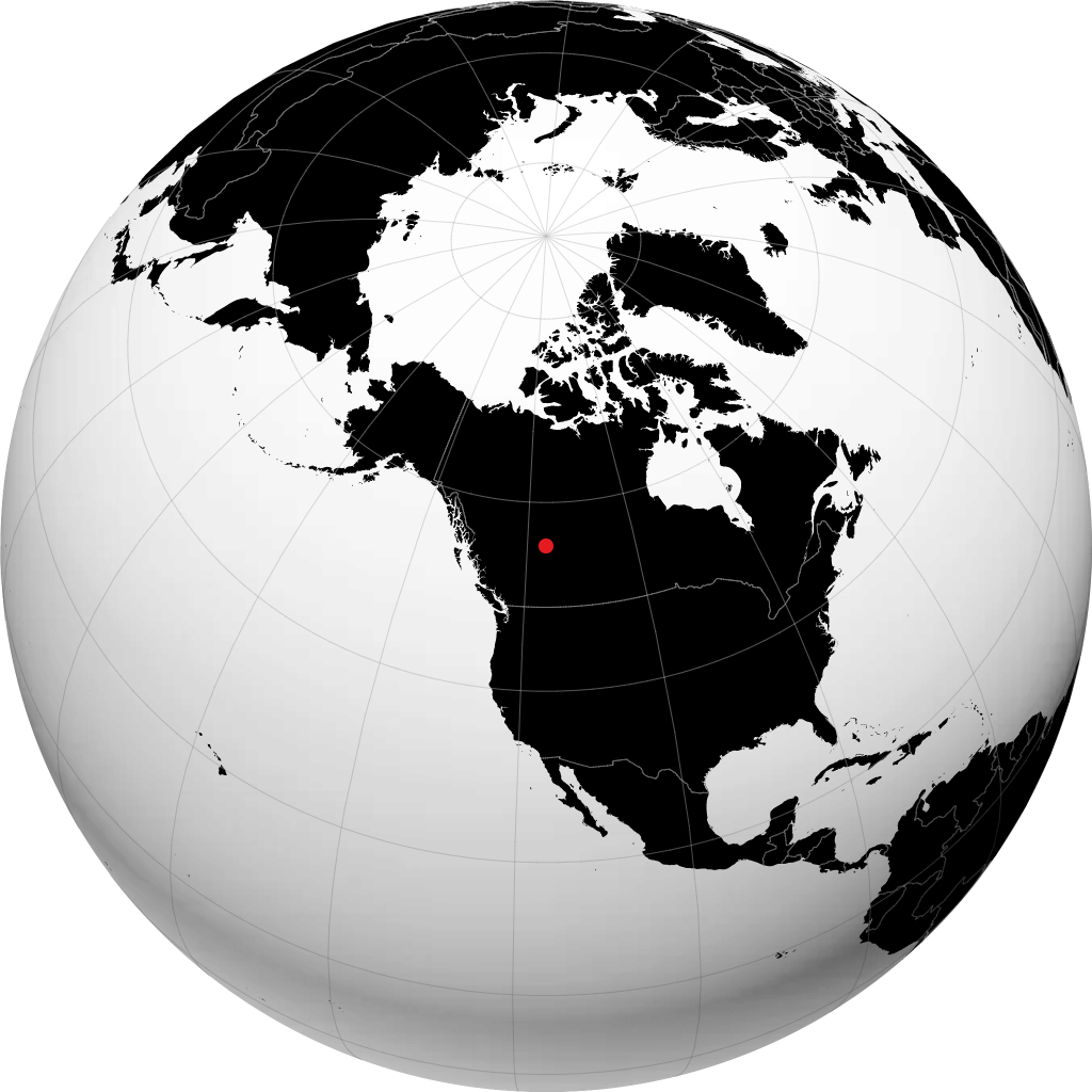 High Prairie on the globe