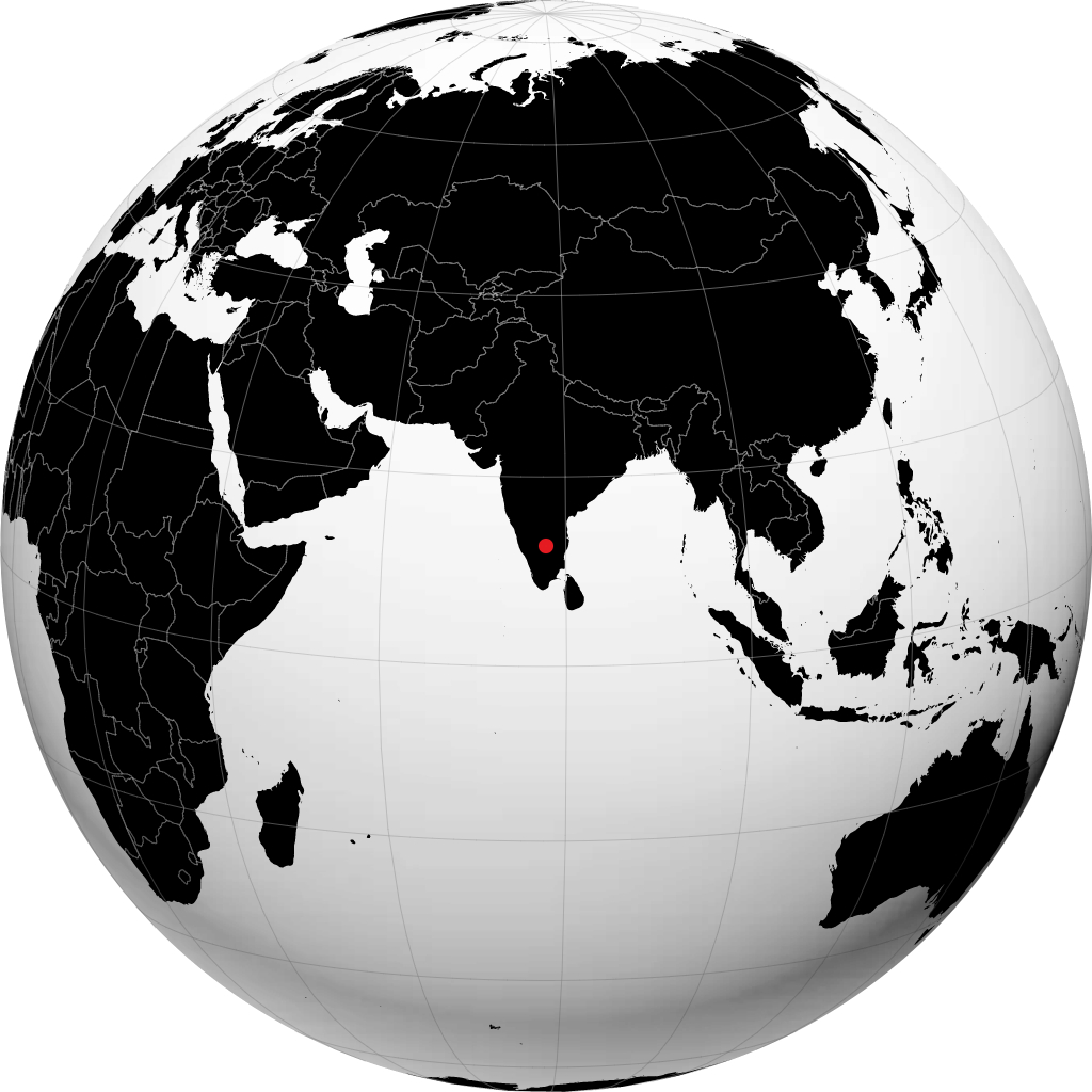 Hosur on the globe