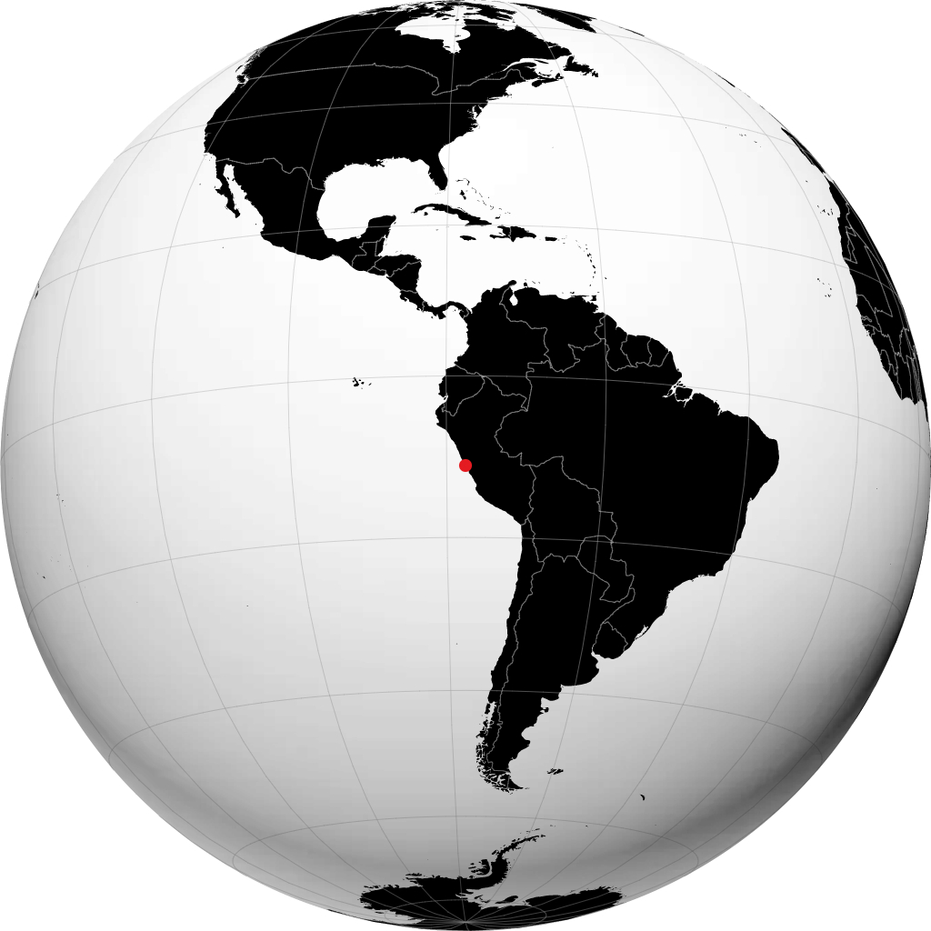 Huacho on the globe