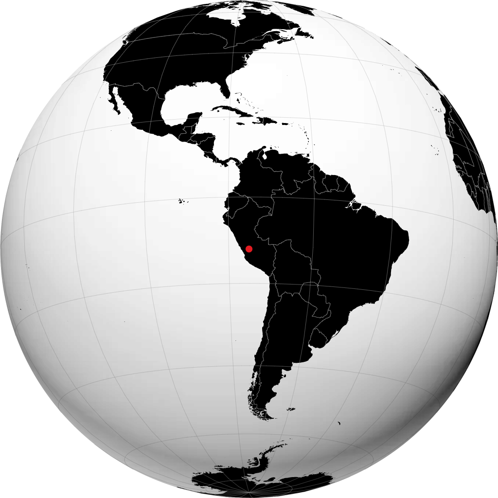 Huancayo on the globe