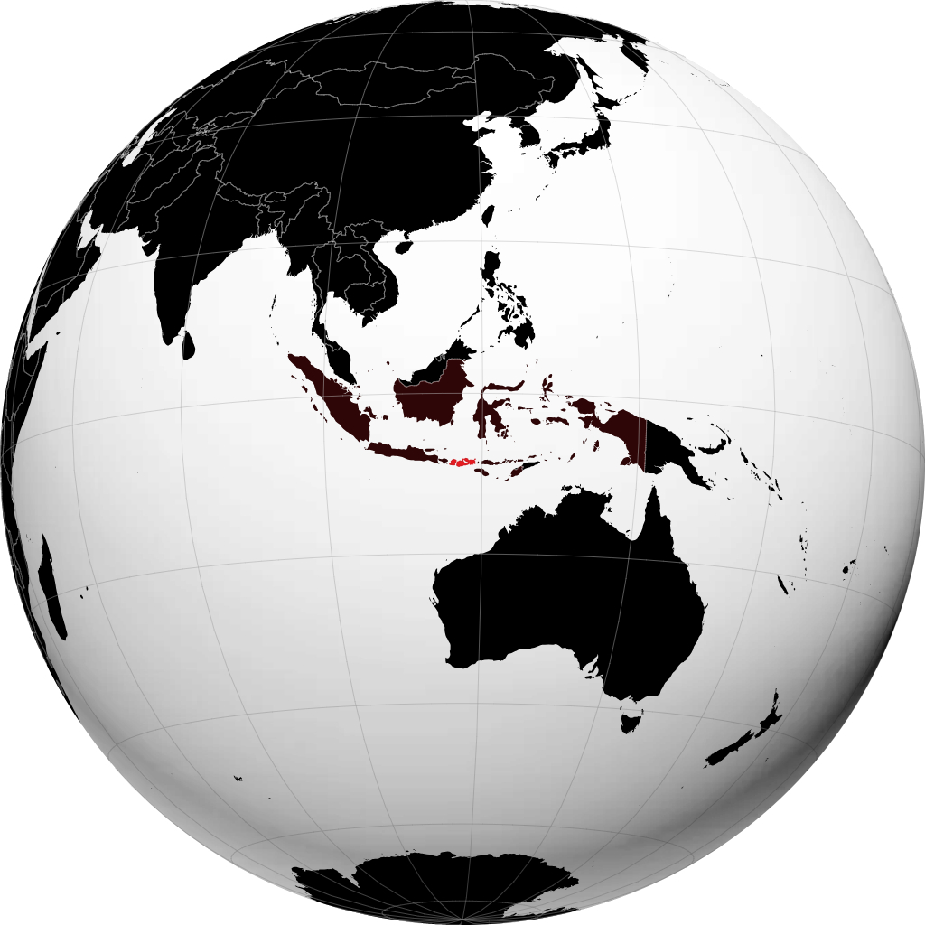 West Nusa Tenggara on the globe