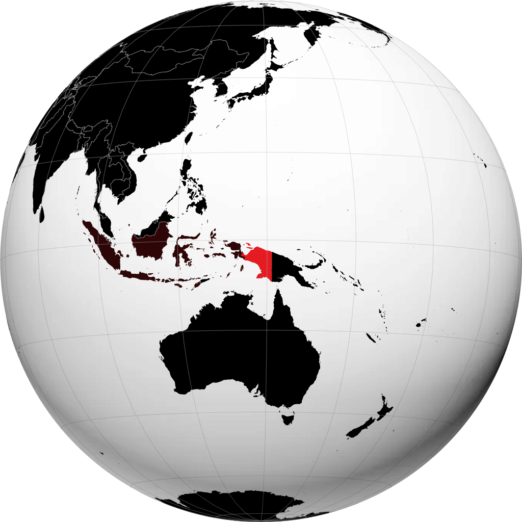 Provinsi Papua on the globe