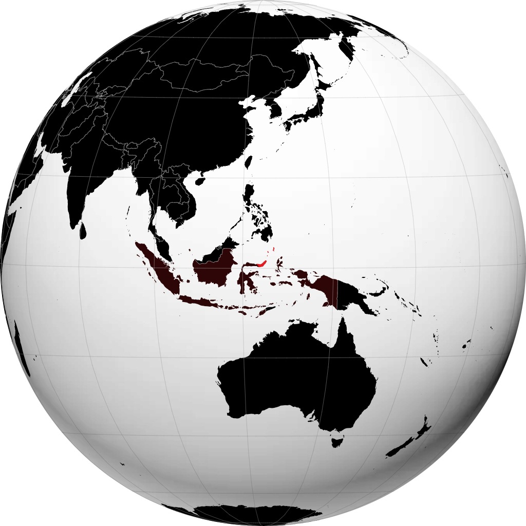 Sulawesi Utara on the globe