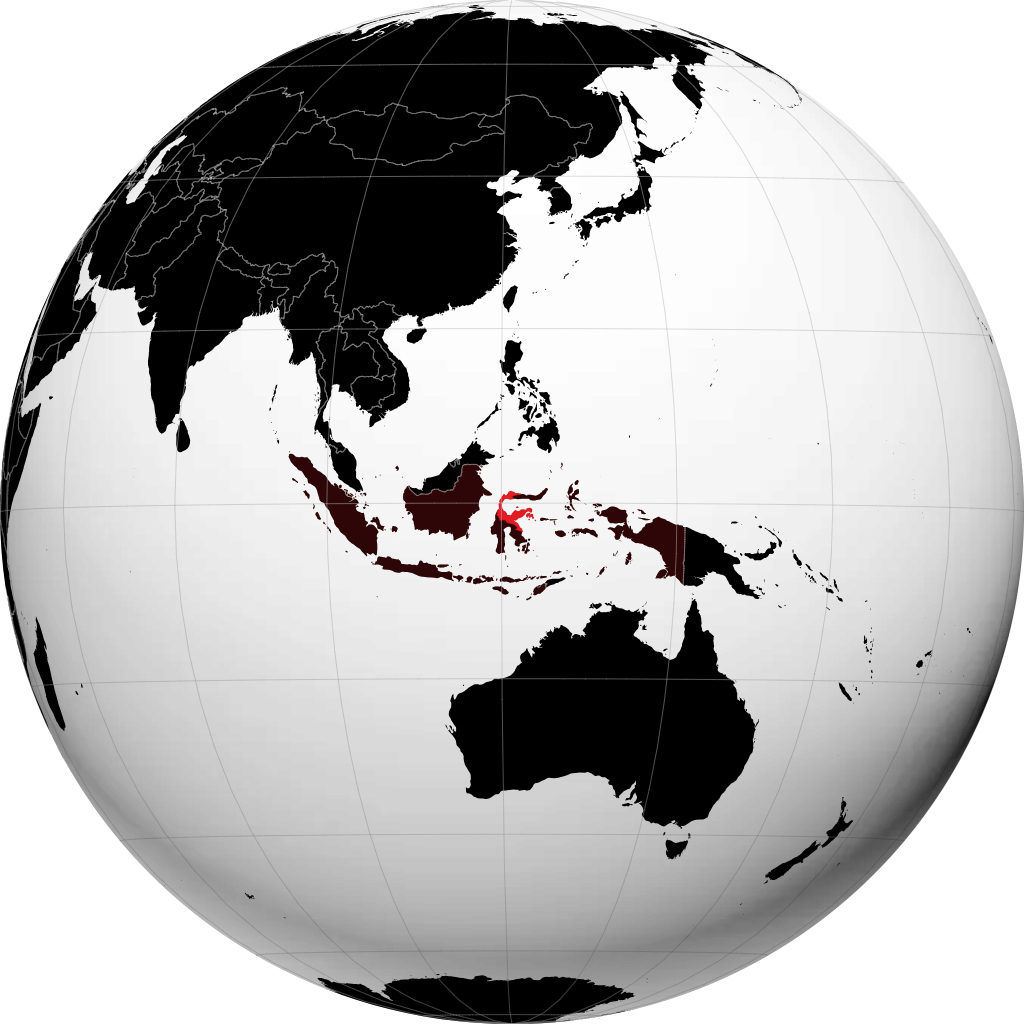 Sulawesi Tengah on the globe