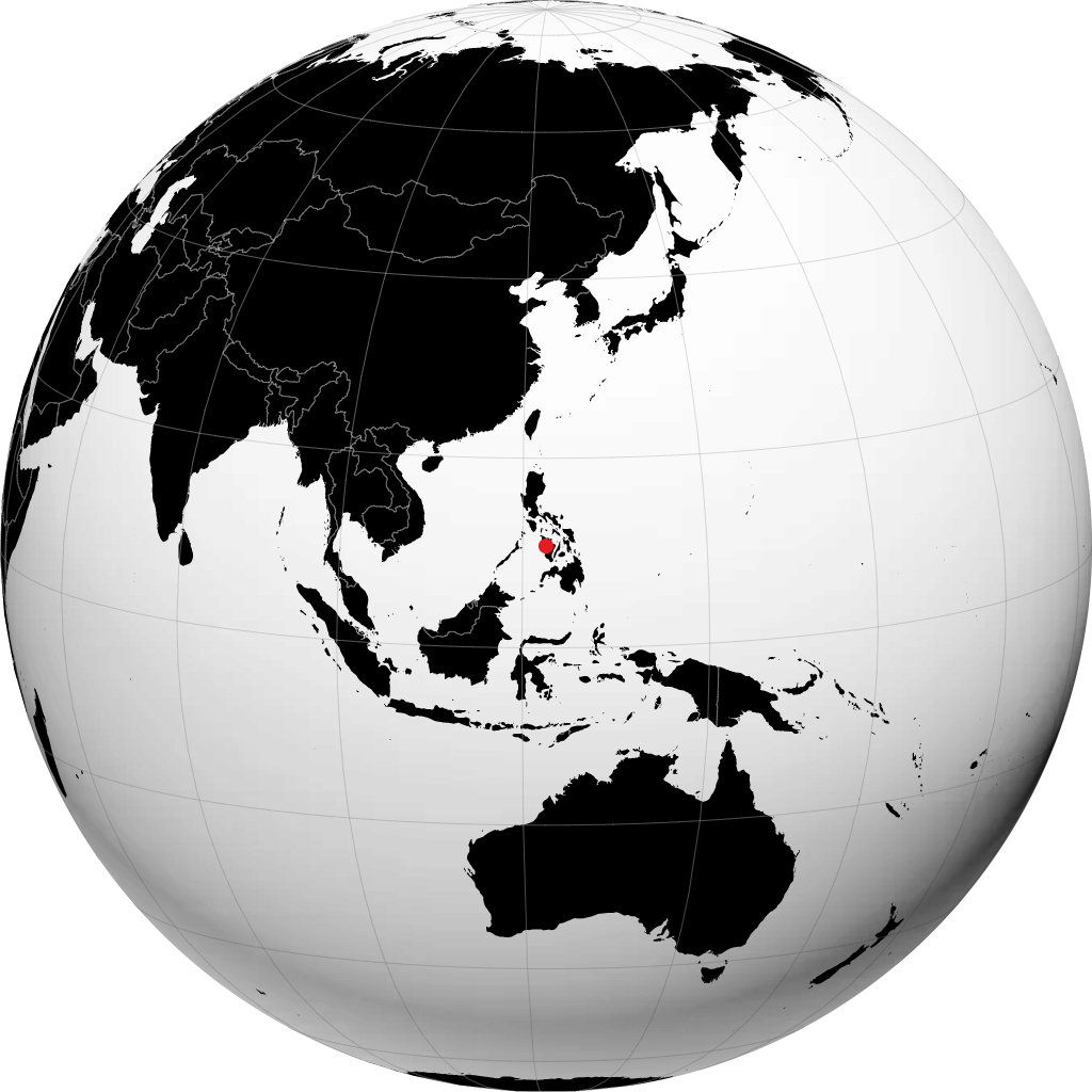 Iloilo City on the globe