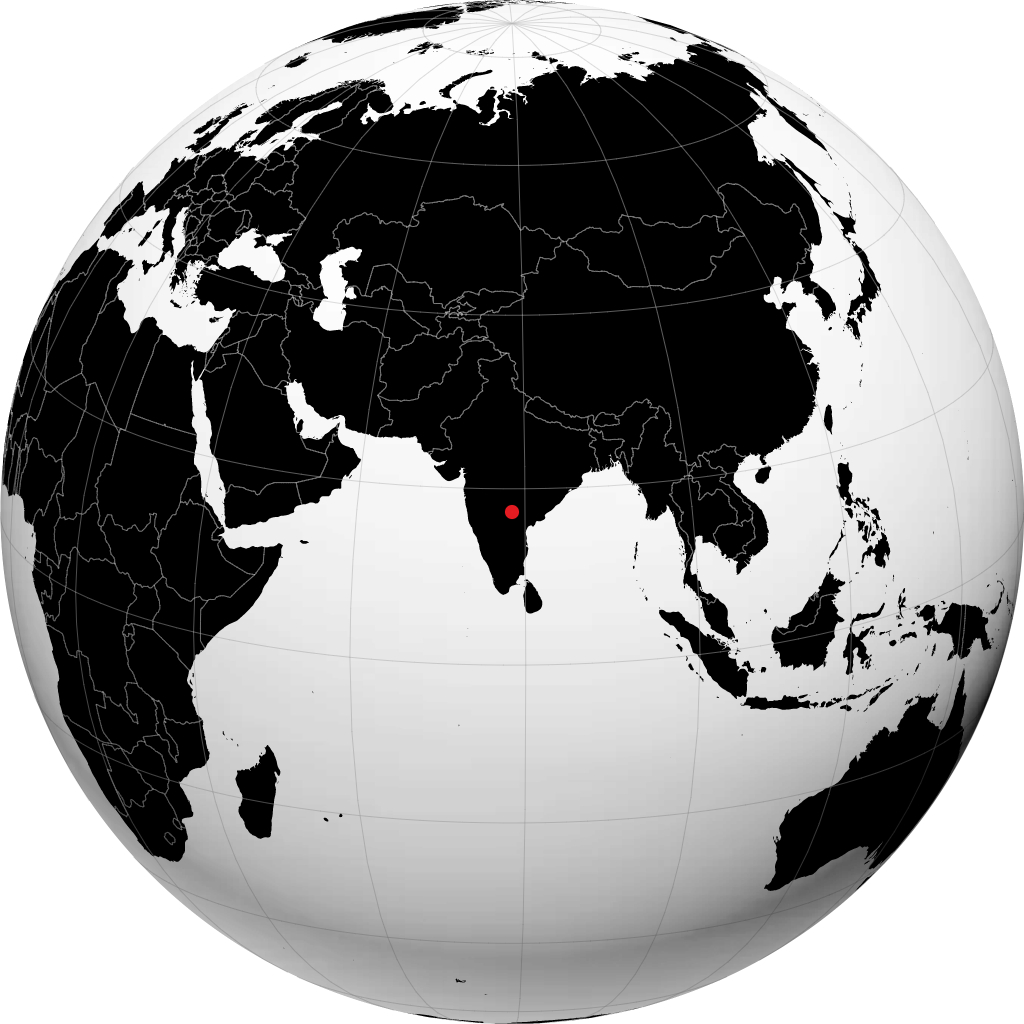 Hyderabad on the globe