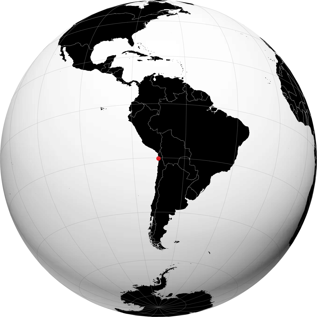 Iquique on the globe