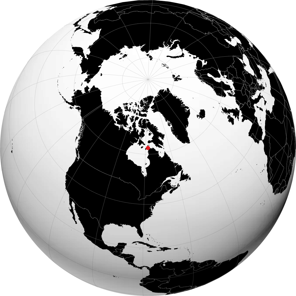 Ivujivik on the globe