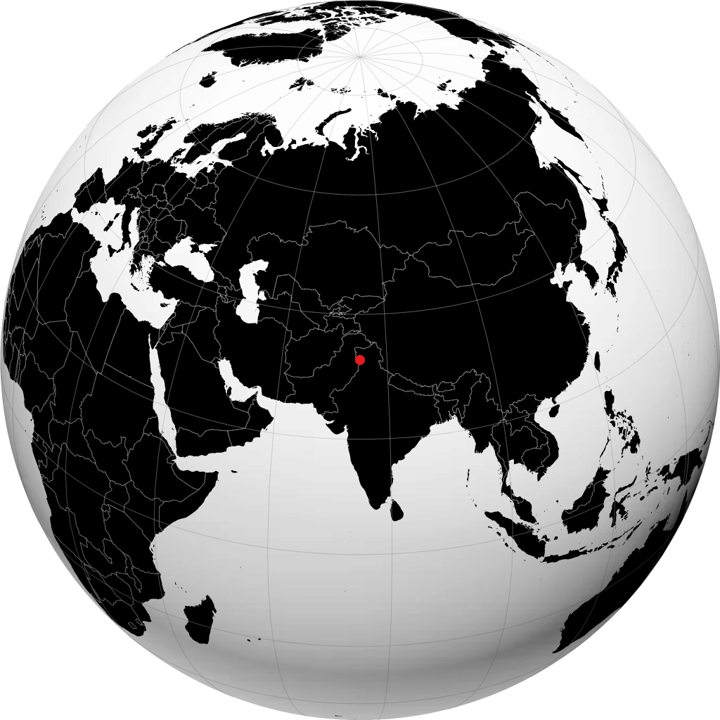 Jammu on the globe