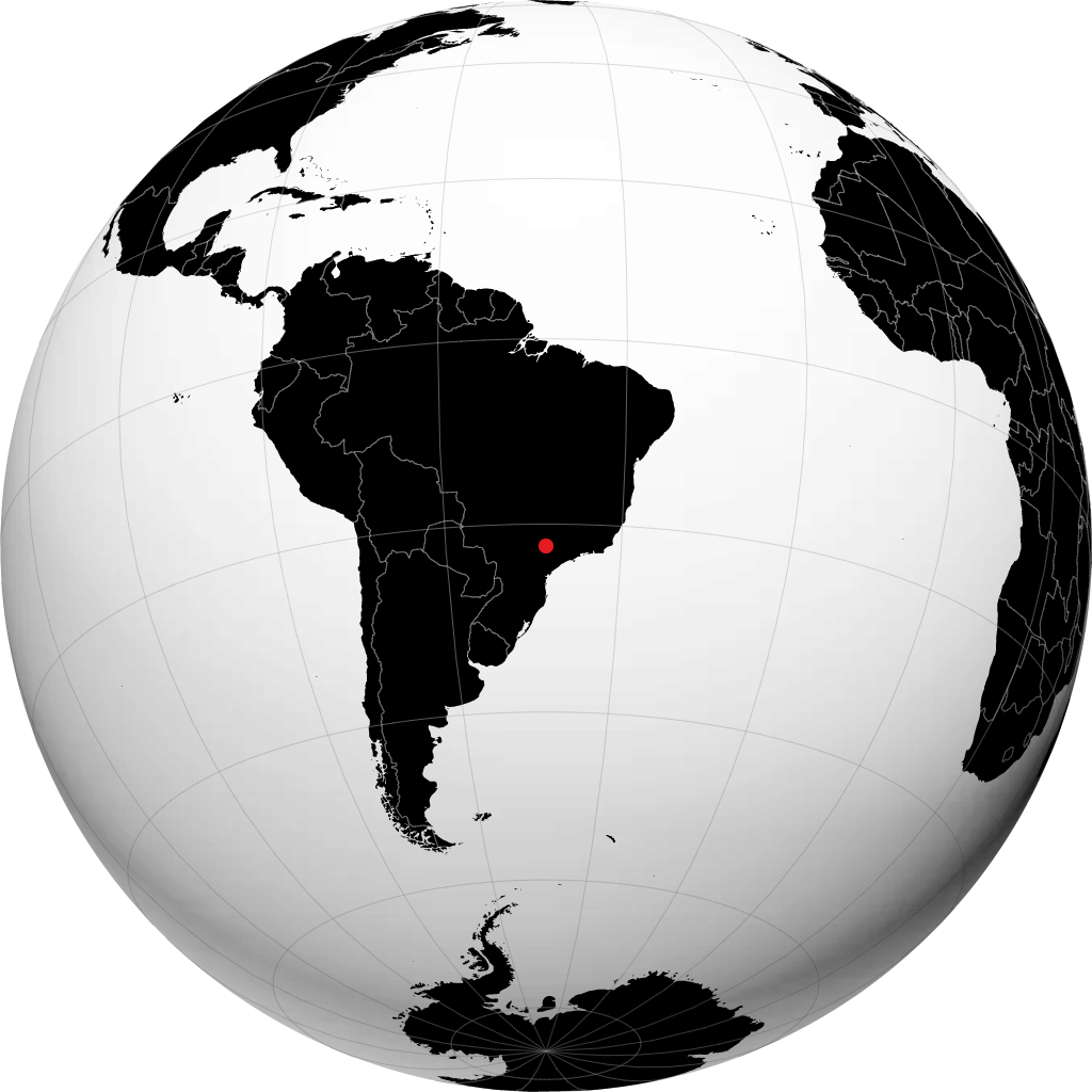 Jaú on the globe