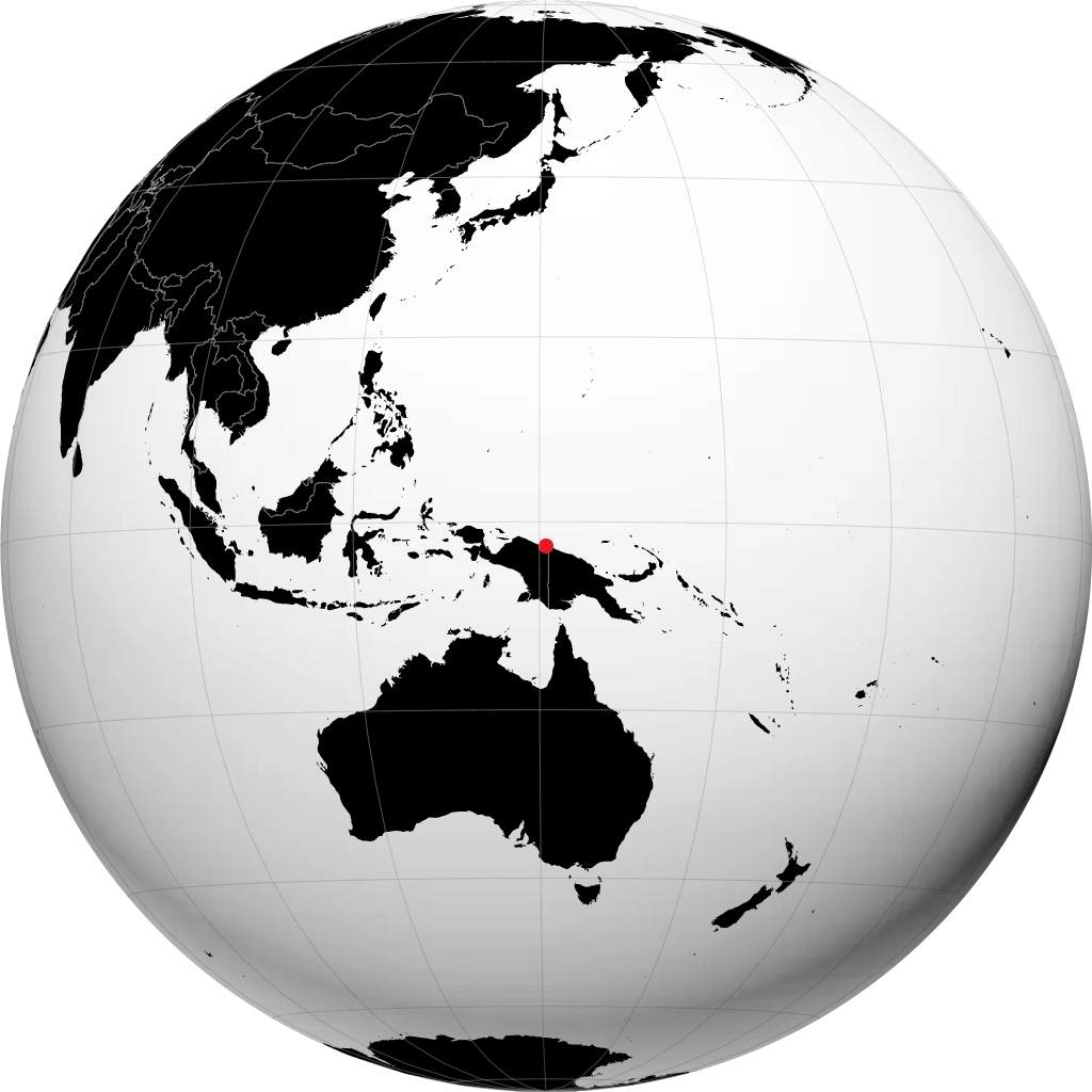 Jayapura on the globe