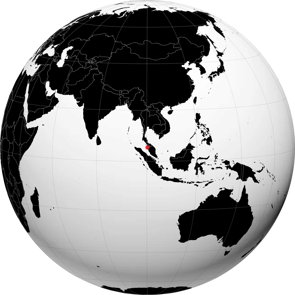 Jelutong on the globe