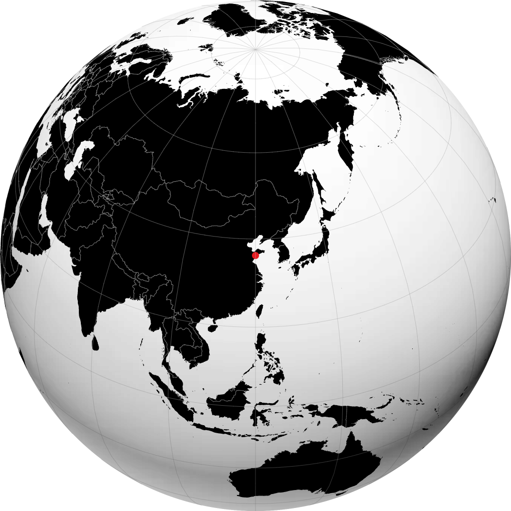 Jiaozhou on the globe