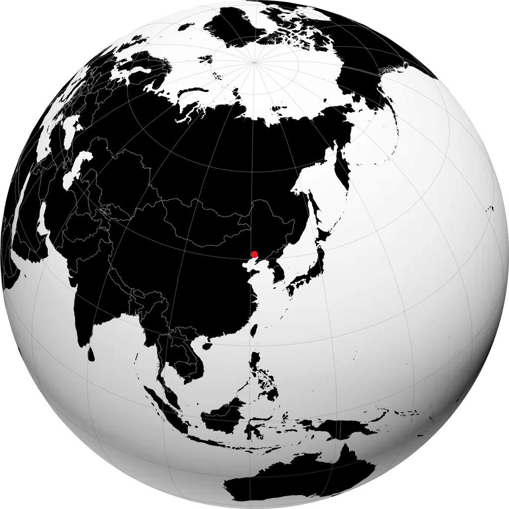 Jinzhou on the globe