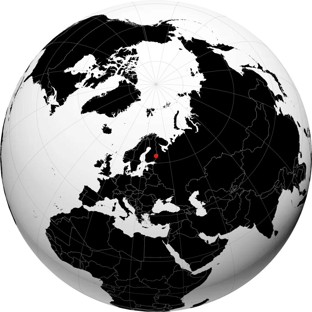 Joensuu on the globe