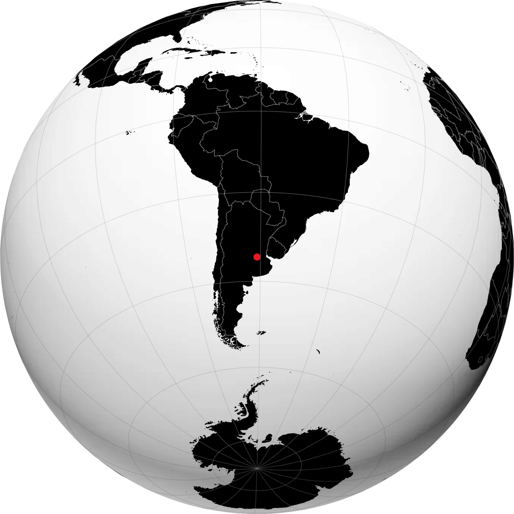 Junín on the globe