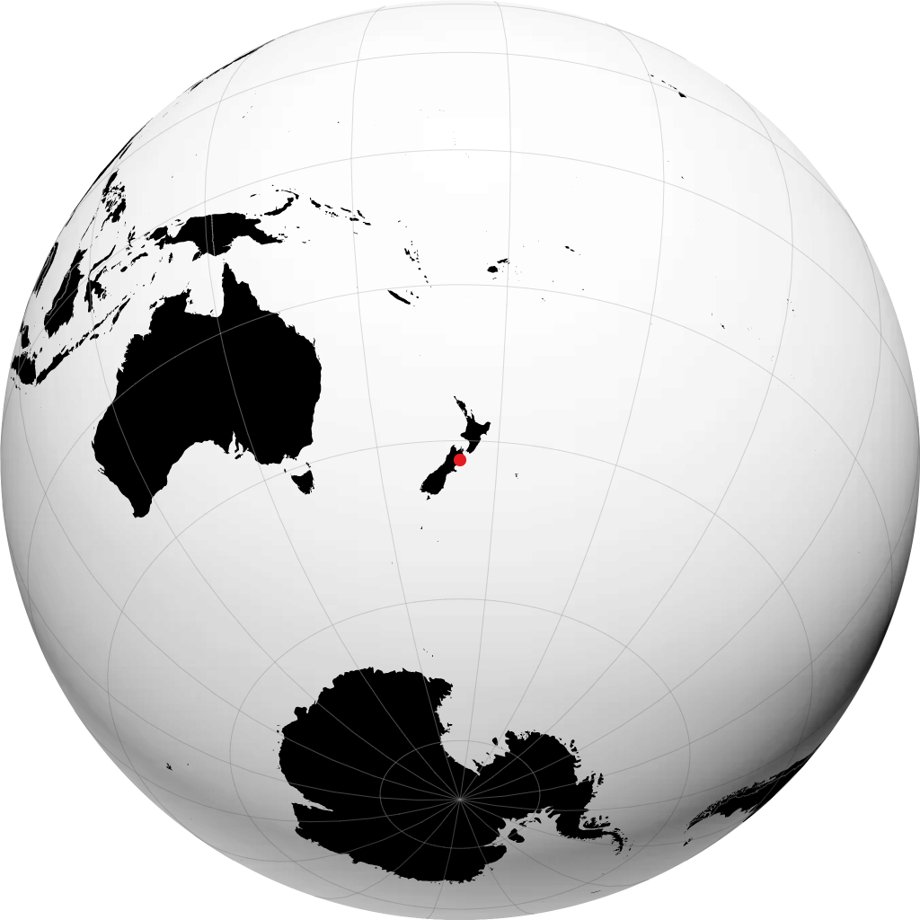 Kaikoura on the globe