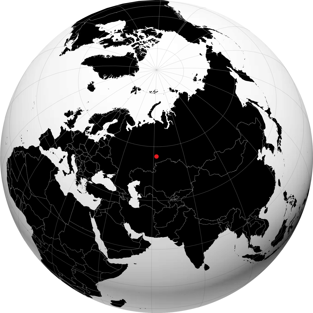 Kamensk-Uralskiy on the globe