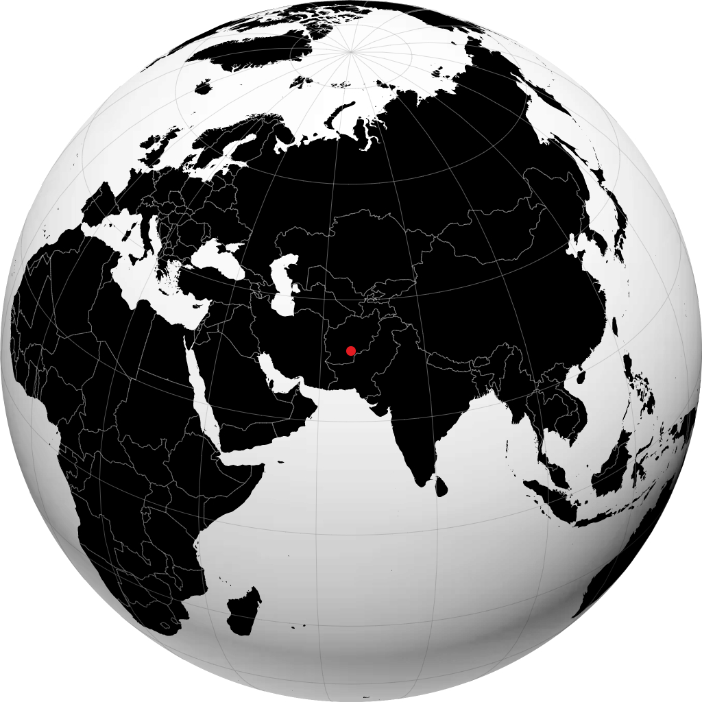 Kandahar on the globe