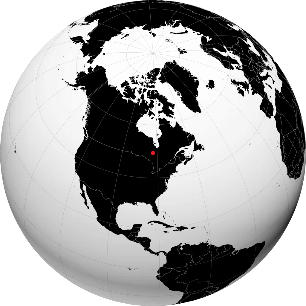 Kapuskasing on the globe