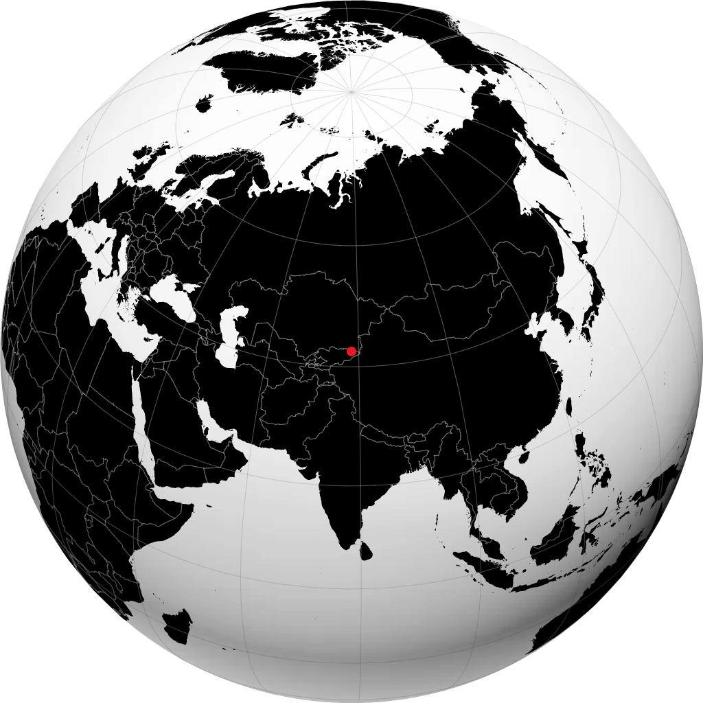 Karakol on the globe