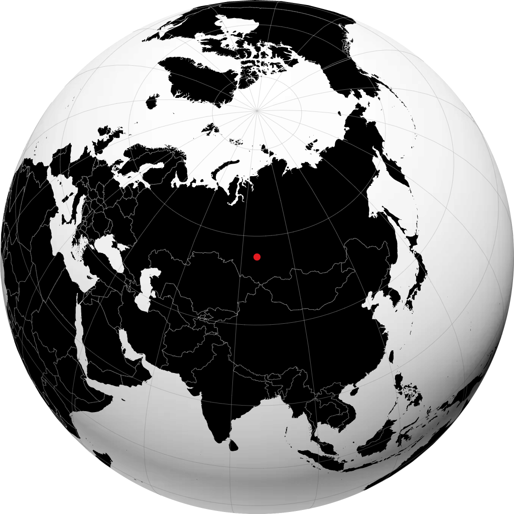 Kemerovo on the globe