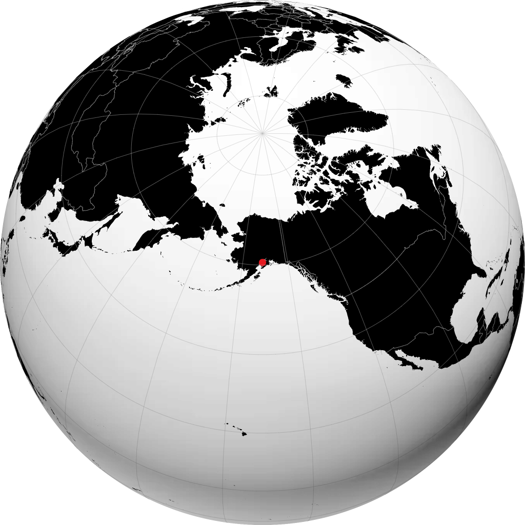 Kenai on the globe