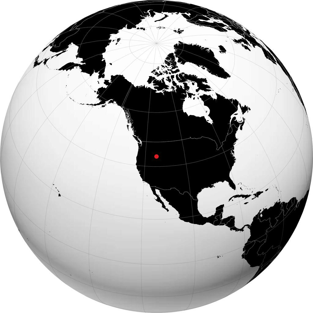 Ketchum on the globe