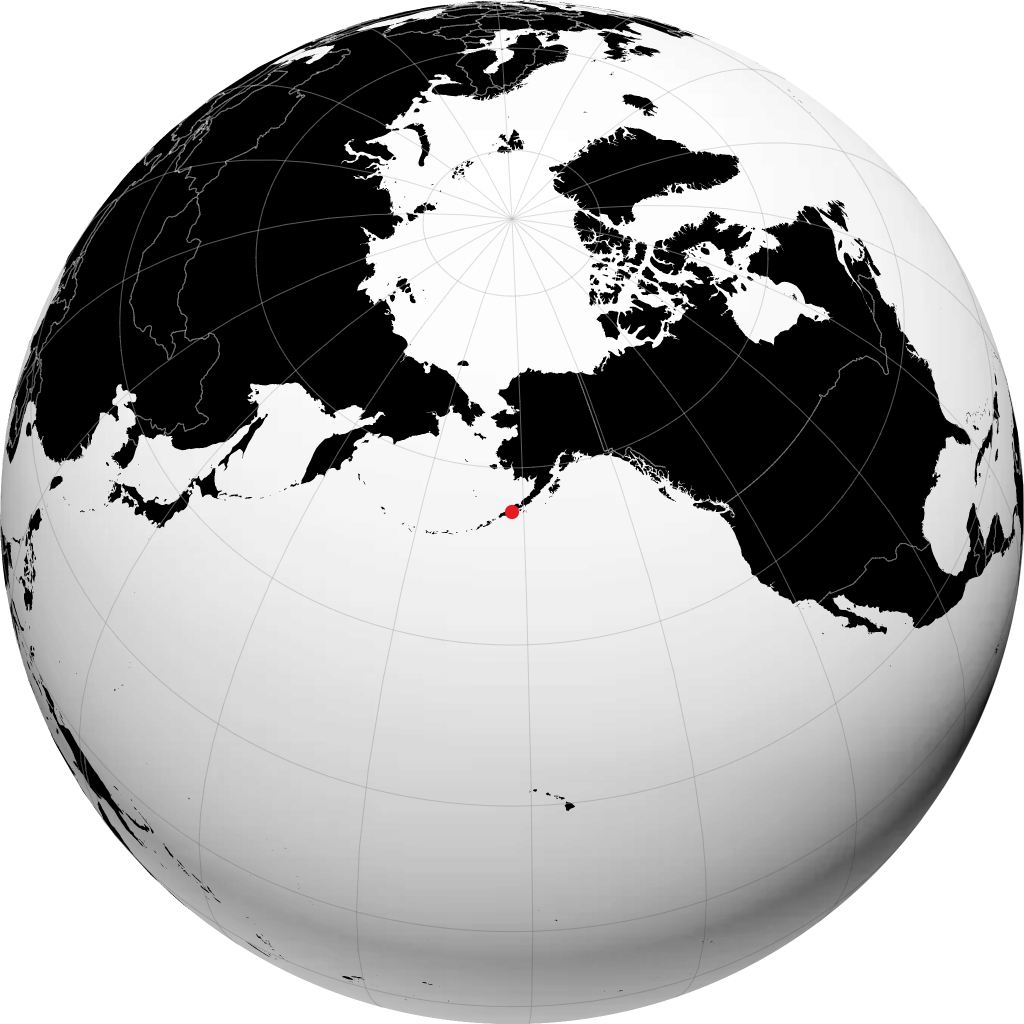 King Cove on the globe