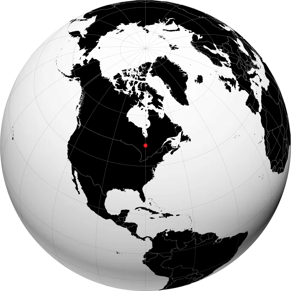 Kirkland Lake on the globe