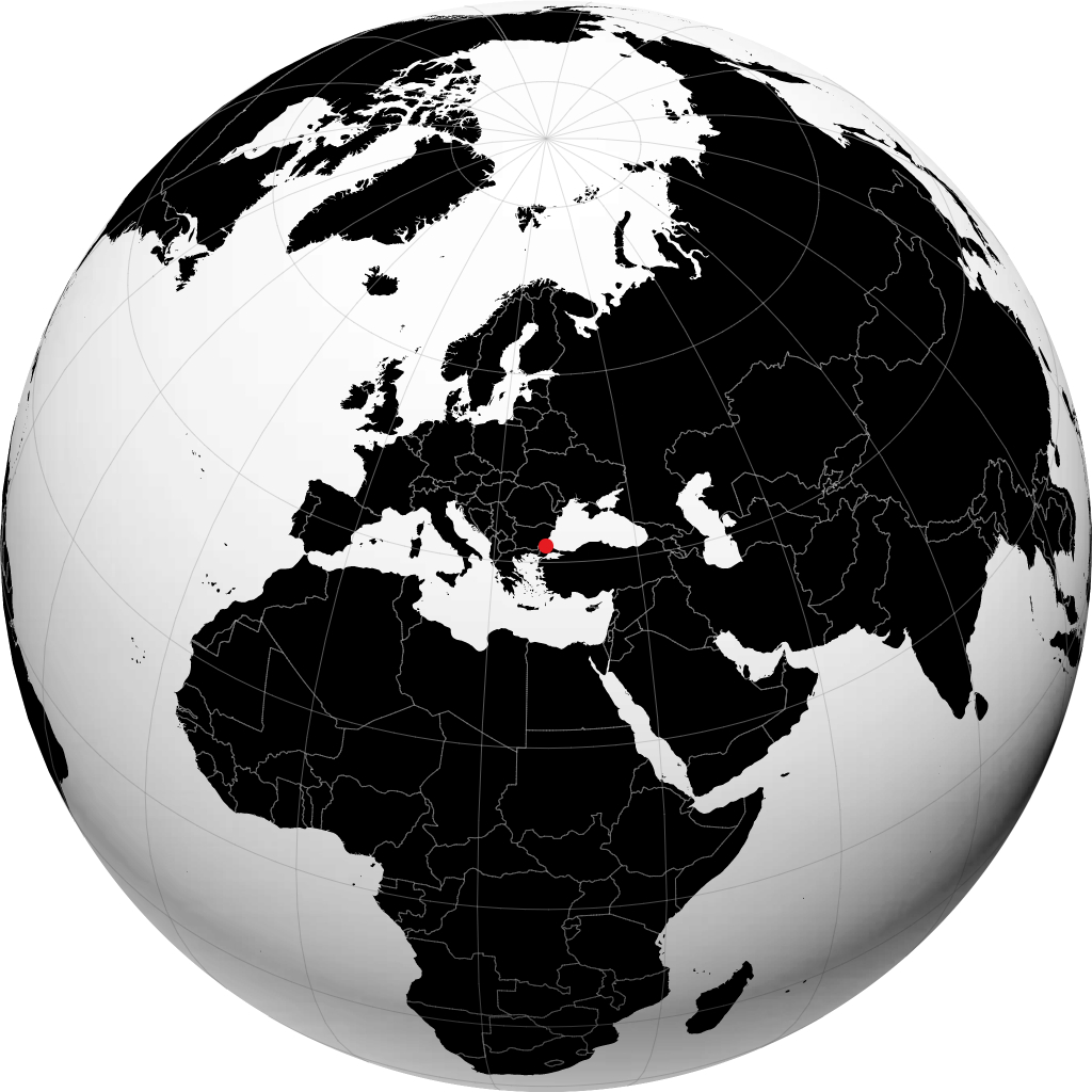 Kırklareli on the globe