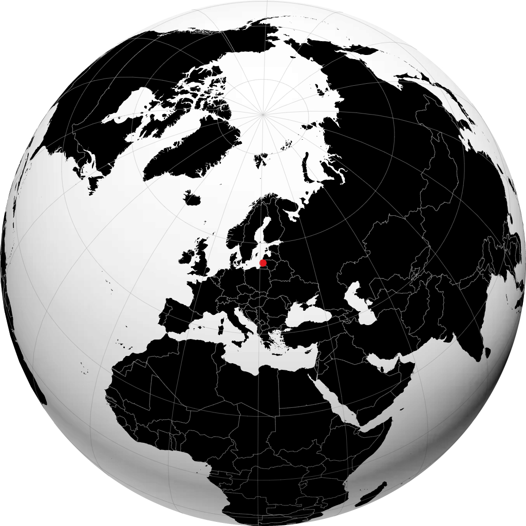 Klaipėda on the globe