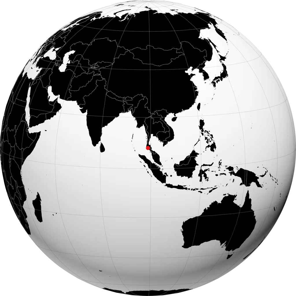 Krabi on the globe