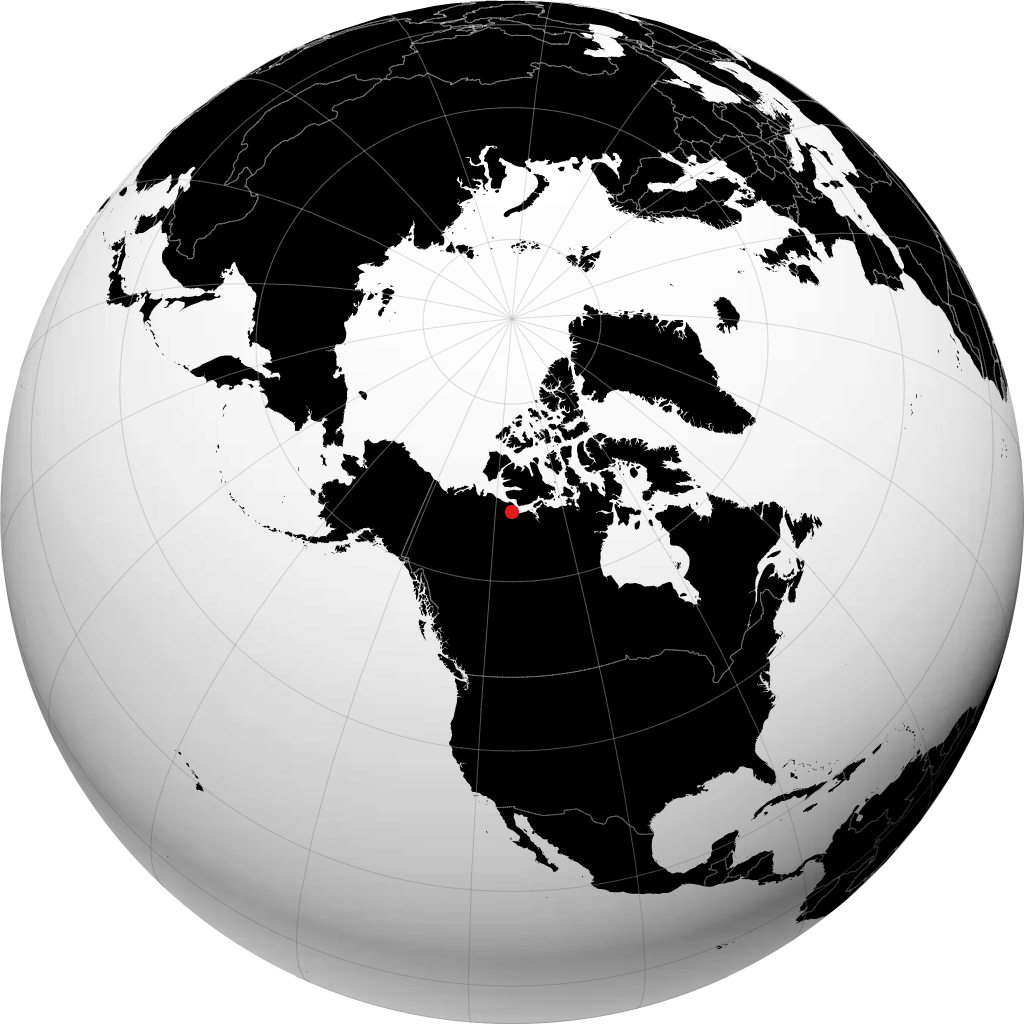 Kugluktuk on the globe