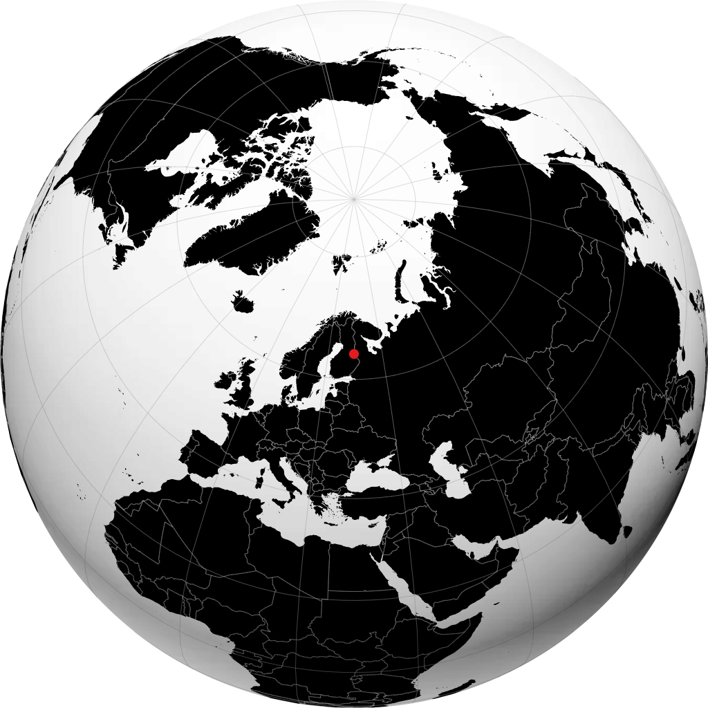 Kuhmo on the globe