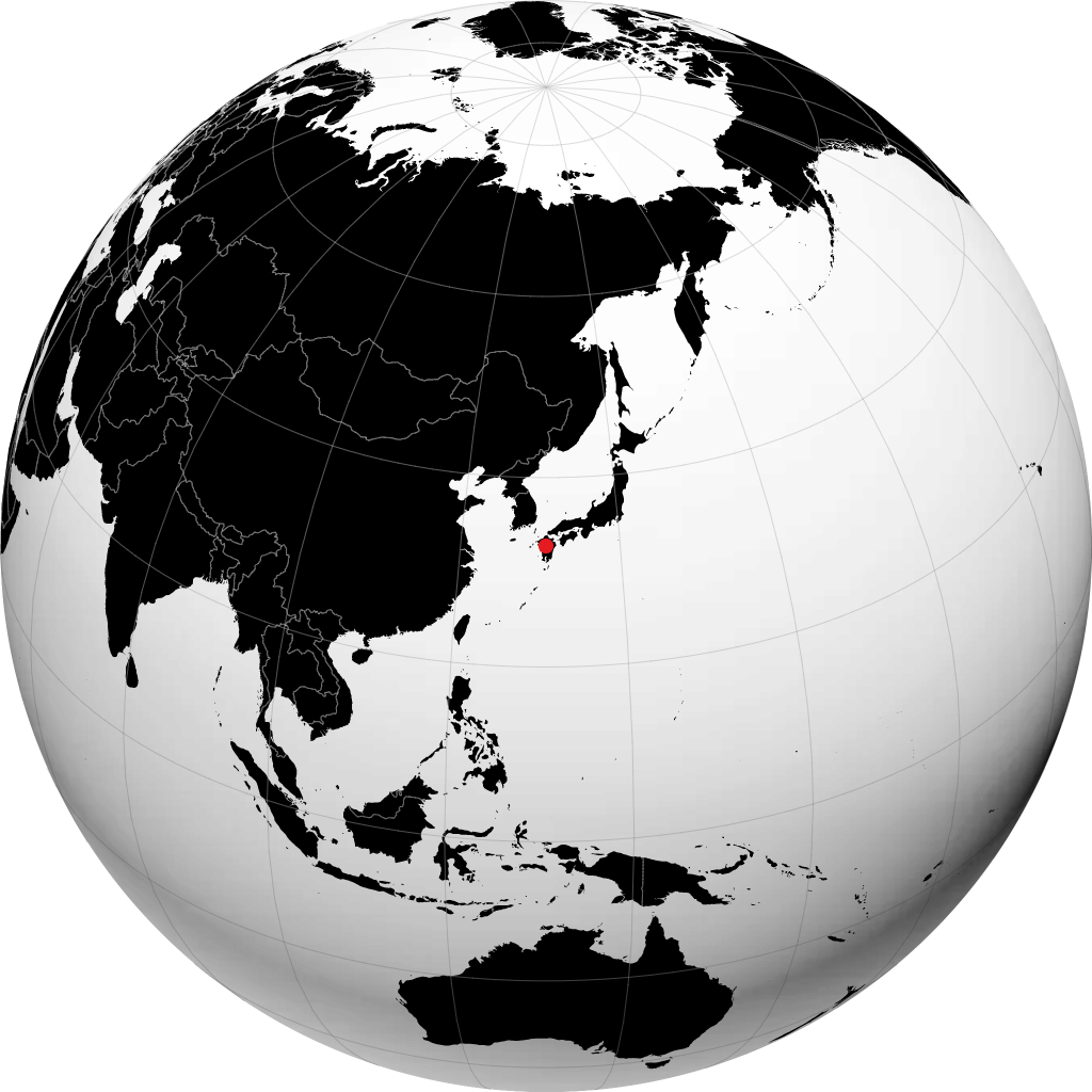 Kumamoto on the globe